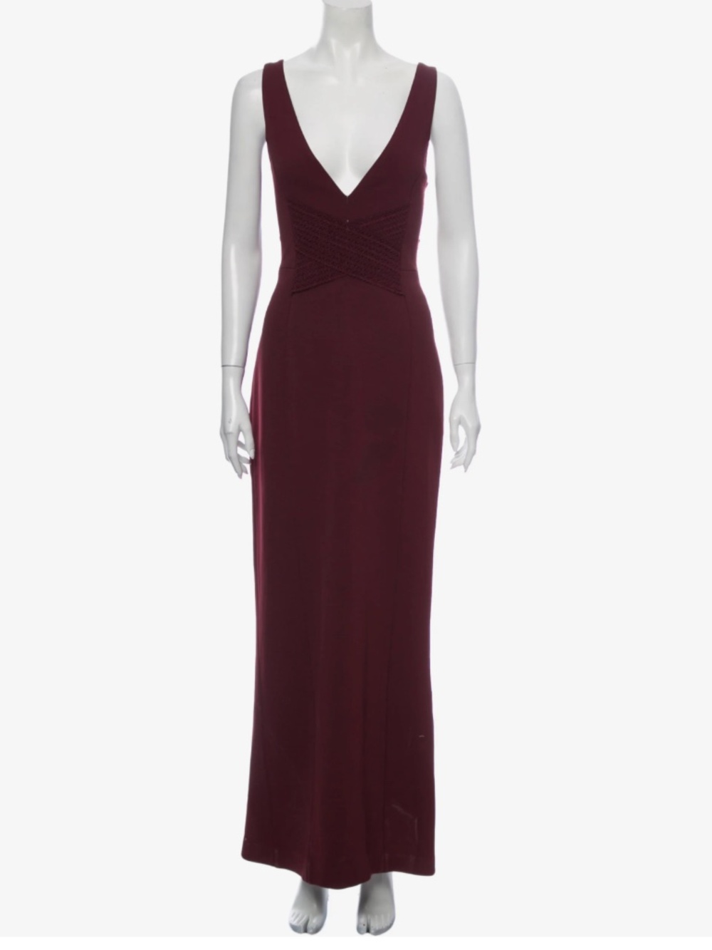 Nicholas V-Neck Long Evening Gown Dress, medium